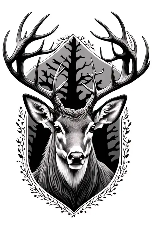 Deer With Tree Antlers
