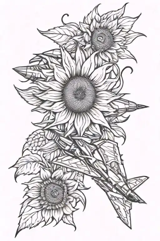 Sunflower Morph Fighter Jet Flying