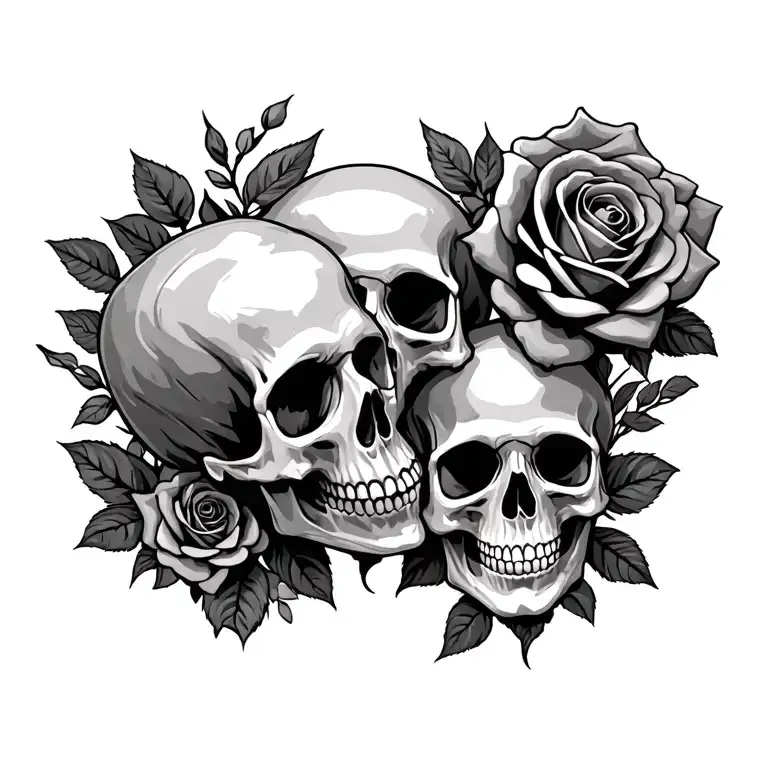 Skull Roses Family