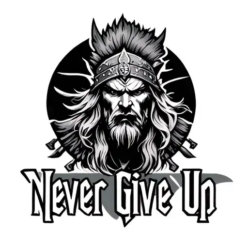 Never Give Up Warrior