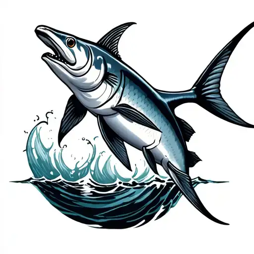 Blck Grey Marlin Fish
