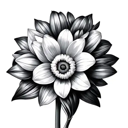 Daffodil And Chrysanthemum