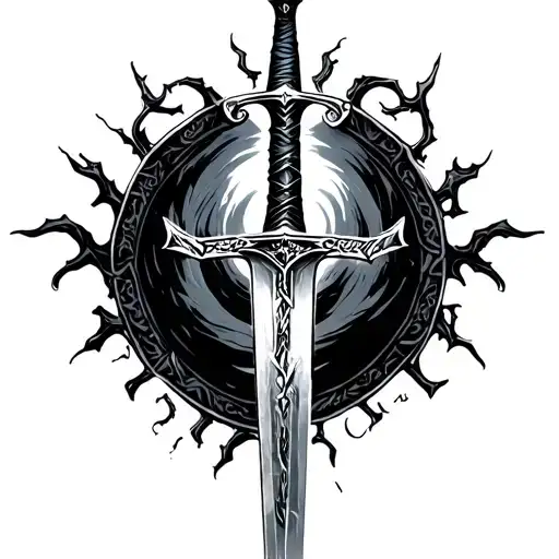 Neverwinter Nights Logo With A Sword Down The Midline