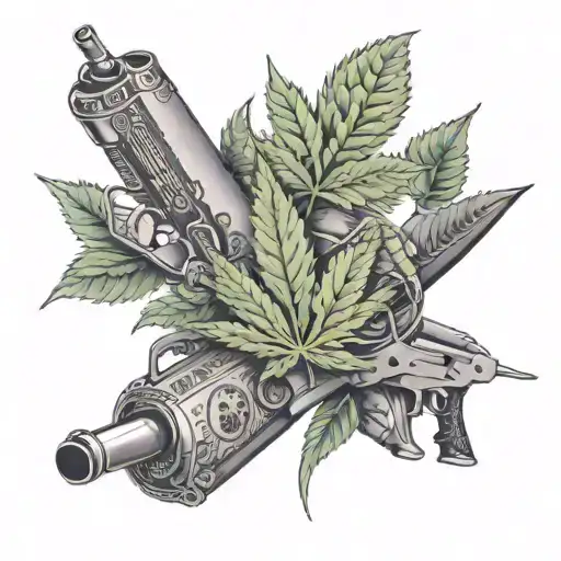 Weed Leaf Money Guns