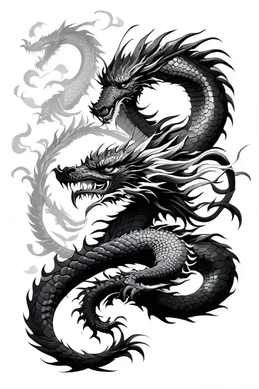 Samurai And Dragon