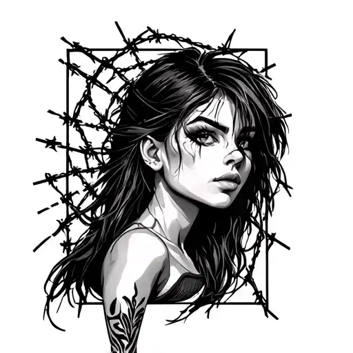 Something Cool Behind Barb Wire