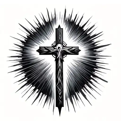 Cross With Light Rays