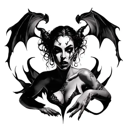 Demonic Woman Posing