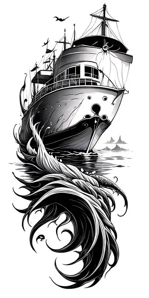 Sea And Boat And Sealife