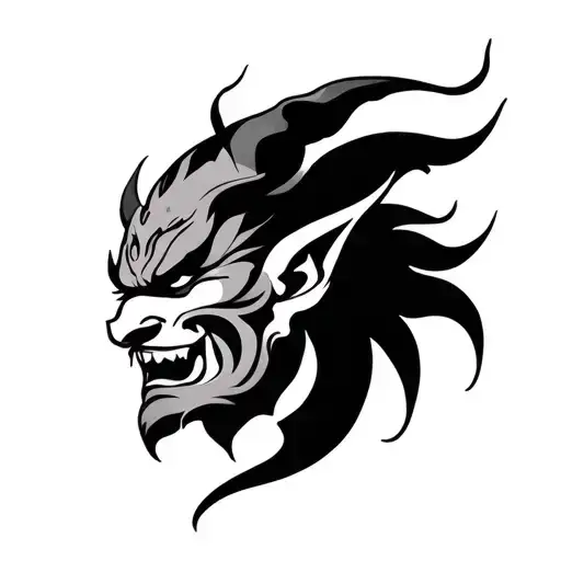 Oni Head Profile Holding