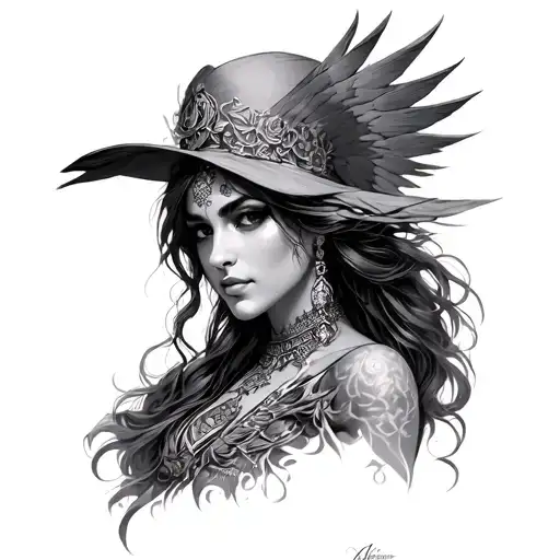 Ala De Arcangel San Miguel With Realism Style And In Color For Women