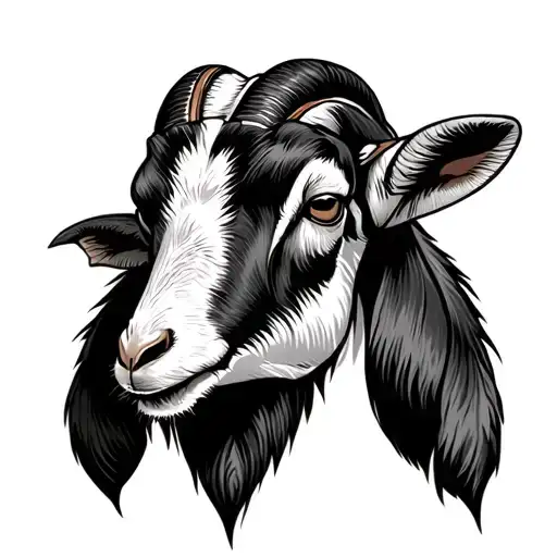 American Traditional Goat Head