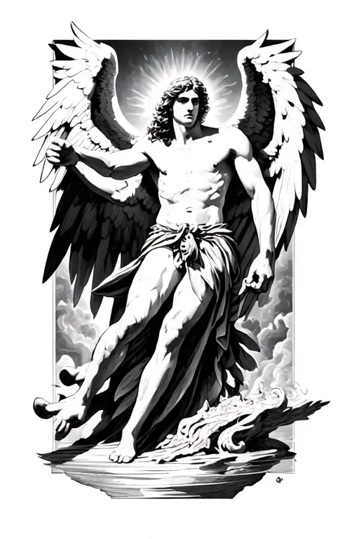 Archangel Gabriel Fighting With Their