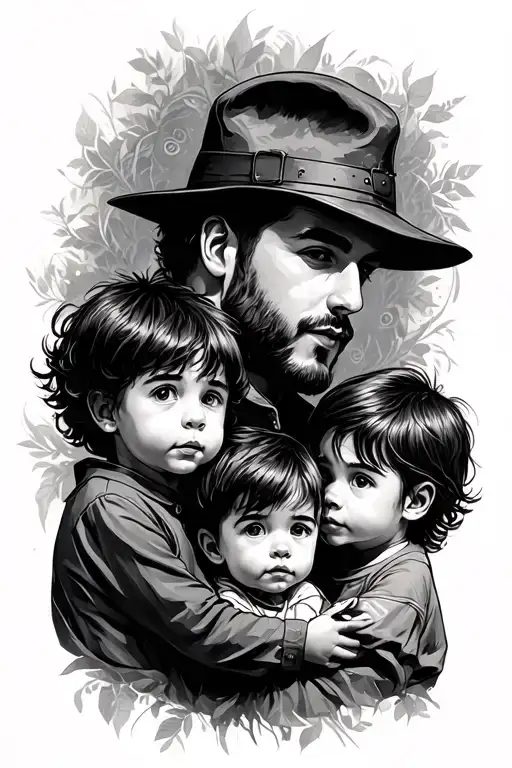 Father And Kids