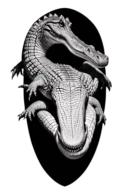 Big 3D -Looking Crocodile