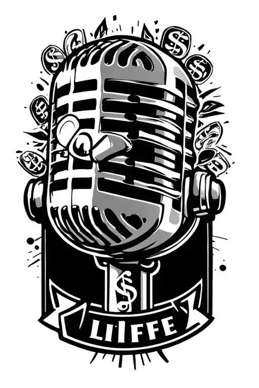 Music Microphone Victory Money Life