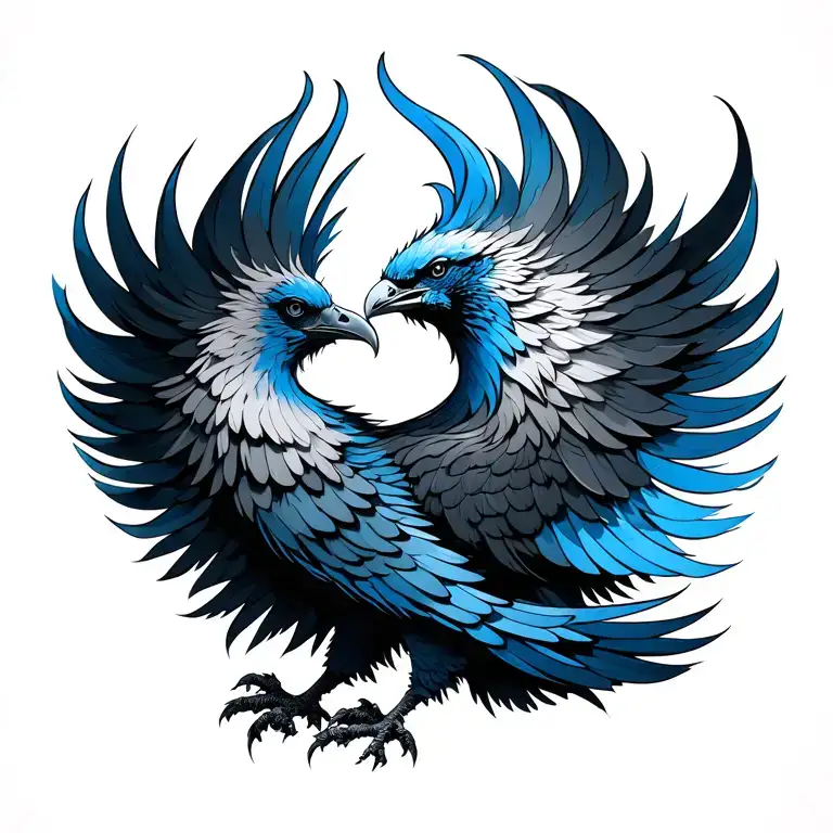 Blue And Black Phoenix