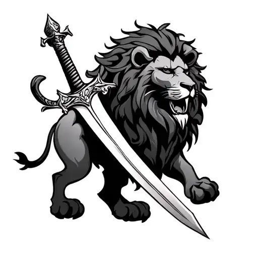 Lion With A Sword
