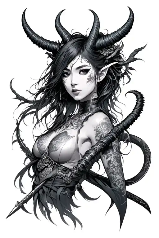 Japanese Female Demon Hunter