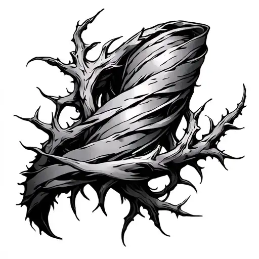 Feminine Inner Strength Forarm Thorns Wrapped