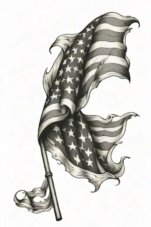 Waving American Flag