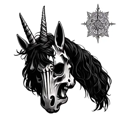 Skeletal Unicorn With One Horn That Matches Gothic Architecture Of Edinburgh Scotland