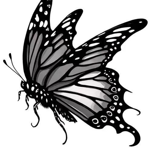 Gothic Butterfly Flying