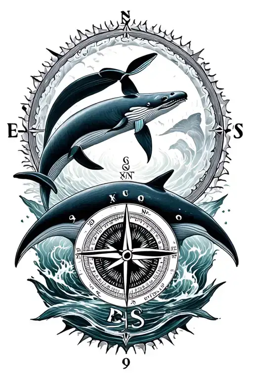 Sea Whale Compass Bts