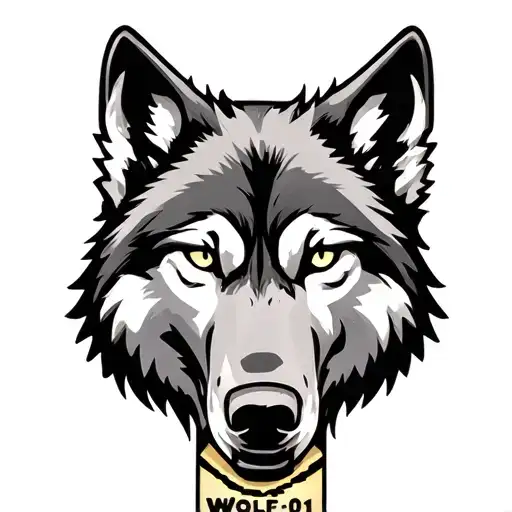 I Want A Military Dogtag With Wolf-01 In The Description