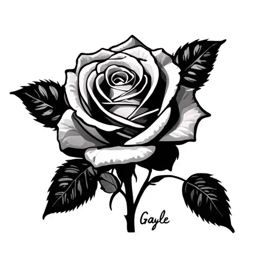 Rose With Gayle Name