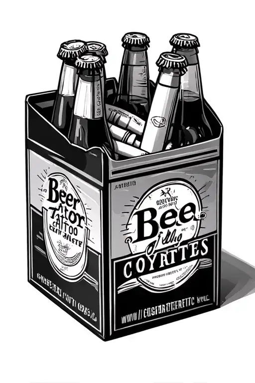 A Cigarette Carton Filled With Cigarettes But Instead Of Cigarettes In It It's Bottles Of Beer