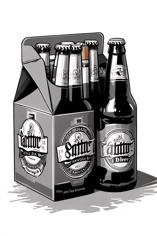 A Cigarette Carton Filled With Cigarettes But Instead Of Cigarettes In It It's Bottles Of Beer