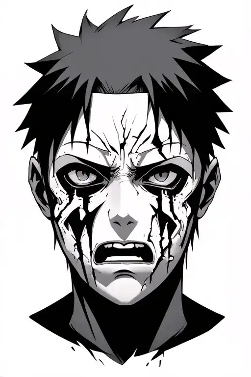 Obito Crying With Broken Mask Merged
