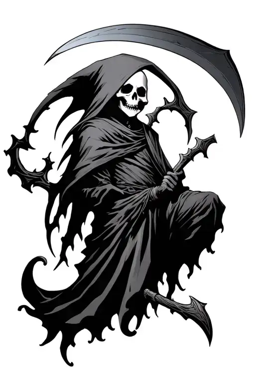 Soul Eater Reaper Holding A Scythe