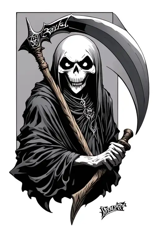 Soul Eater Reaper Holding A Scythe Raised Eyebrow
