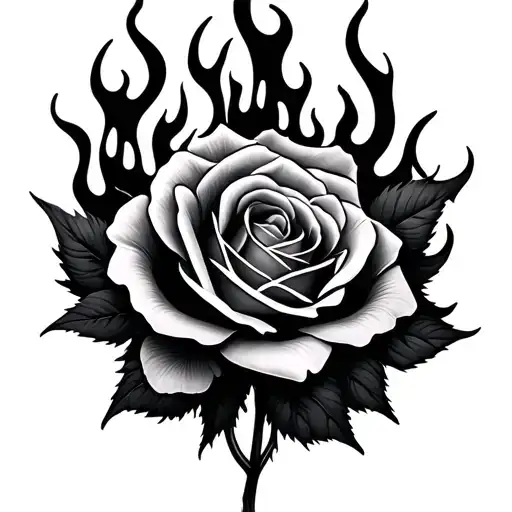 Flames Roses