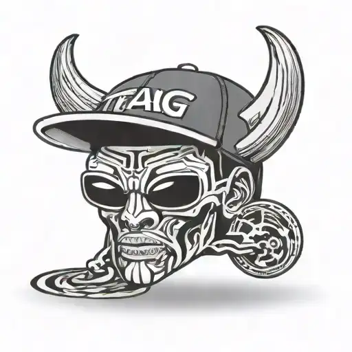 Snapback Hat With Wu Tang Clan Logo