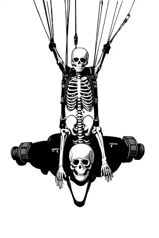 Skeleton Skydiver Freefalling