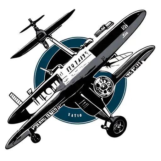 Travel And Sport Themed Tattoo Design