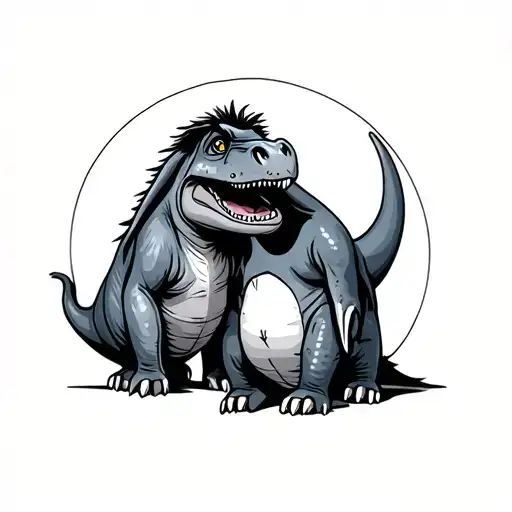 Trex And Eeyore Covering Sadness