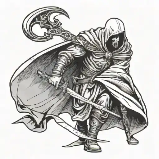 Man In A Cape With A Scythe
