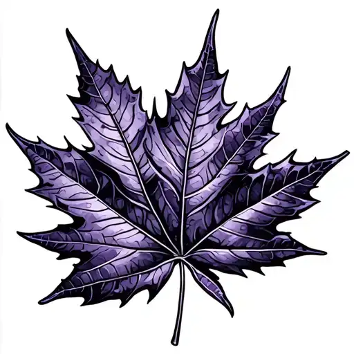 Lavender And Sugar Maple Leaves