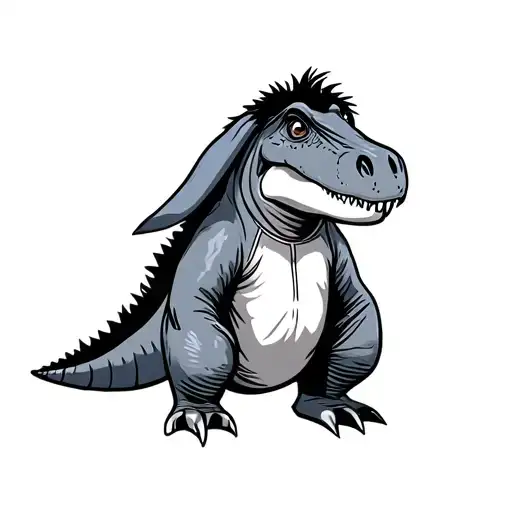 Trex Wearing Eeyore Onsie
