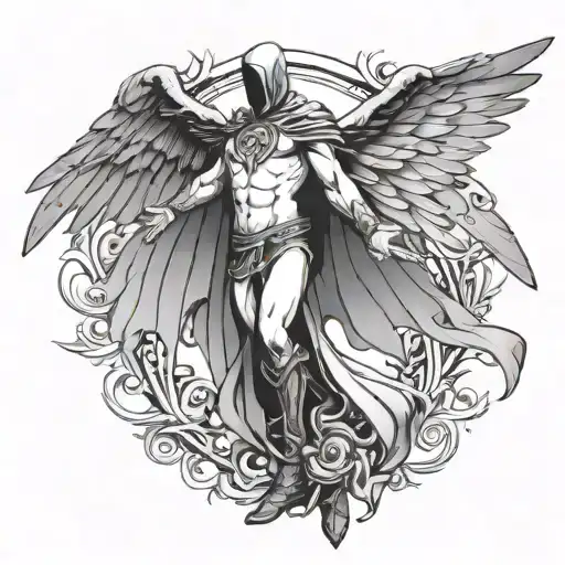 Open Man's Cape Seem Wings Spread