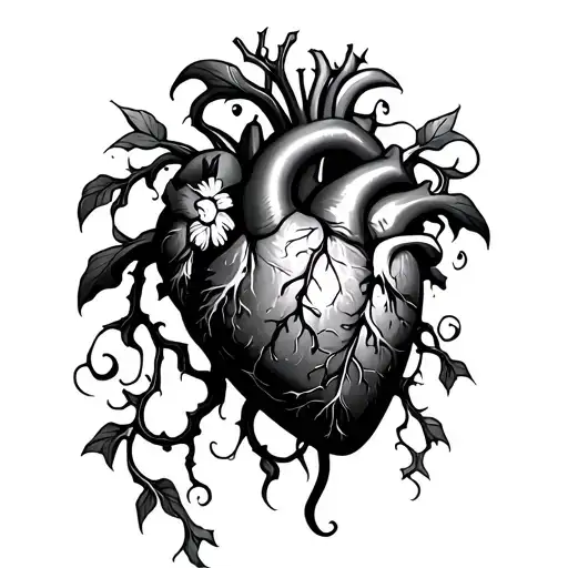Heart Motor With Vines Growing