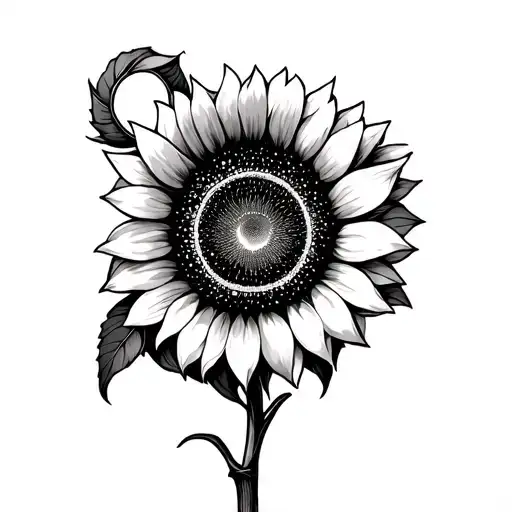 Sunflower With The Scorpio Zodiac Sign