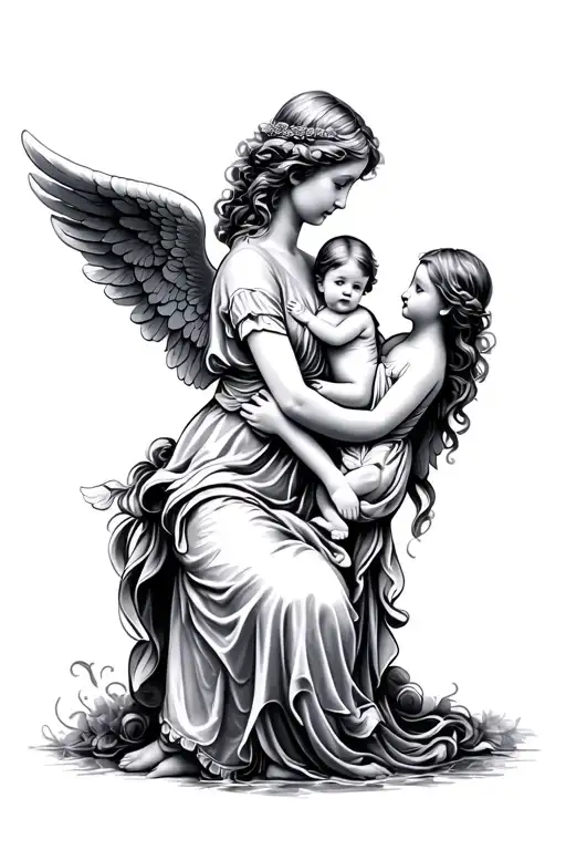 Angel Mom And Baby Angel