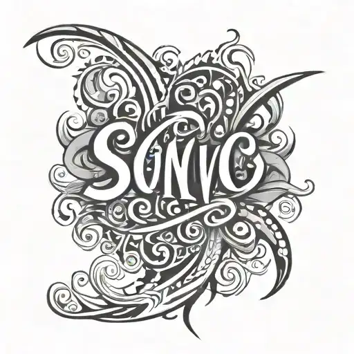 The Words Sono Vivo In Neo Tribal Style