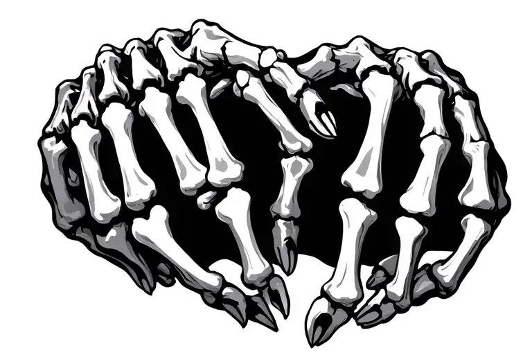 Two Skeleton Hands