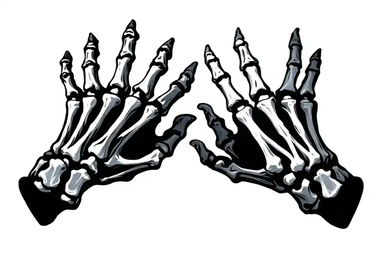 Two Skeleton Hands
